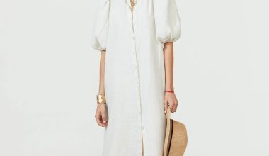 Bubble Linen Dress in Natural, from Lanhtropy