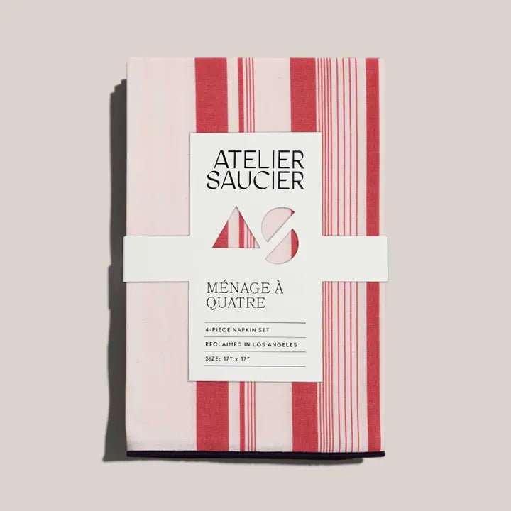 Set of 4 Napkins in Parasol, from Atelier Saucier - Image 3