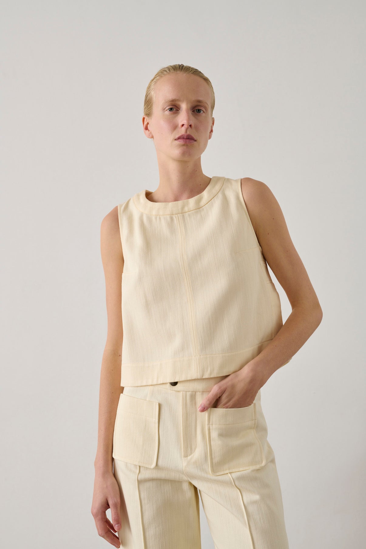 Pampa Canvas Top in Creme, from Soeur - Image 2