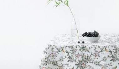 Birlds Linen Tablecloth in White, from Linen Tales