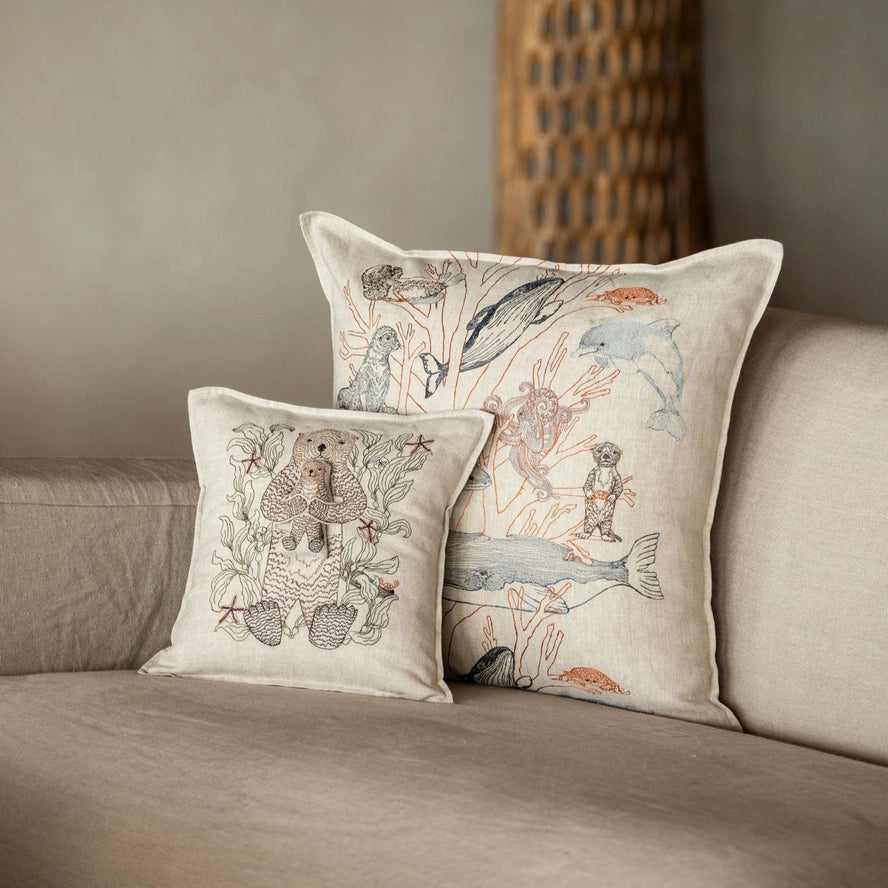 Otter Mama Pock Pillow, from Coral & Tusk - Image 5