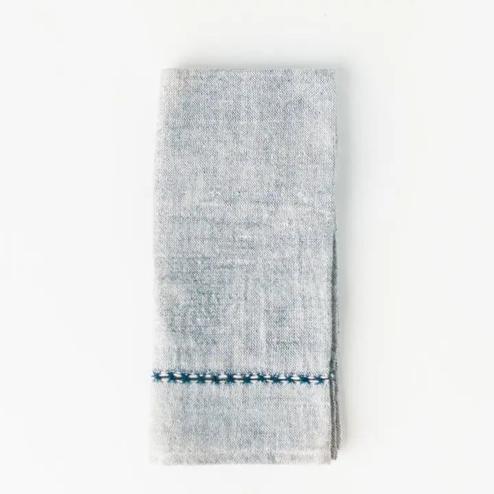 Pulled Cotton Napkin in Navy