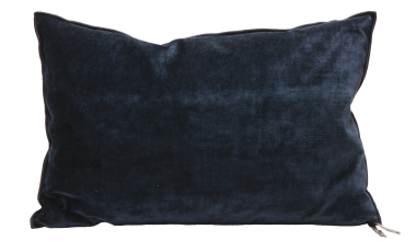 Velvet Pillow 16x24 Bleu Nuit, from Maison De Vacances