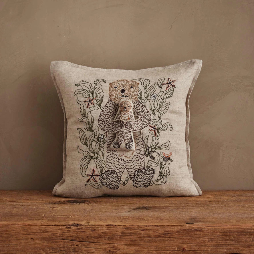 Otter Mama Pock Pillow, from Coral & Tusk - Image 3