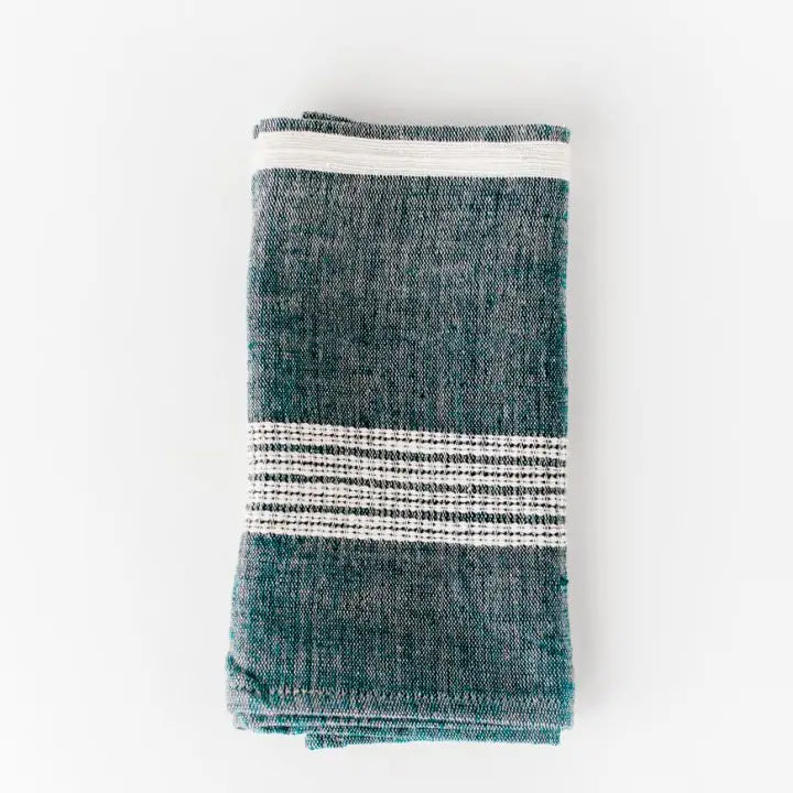 Aden Cotton Dinner Napkin in Grey and Natural