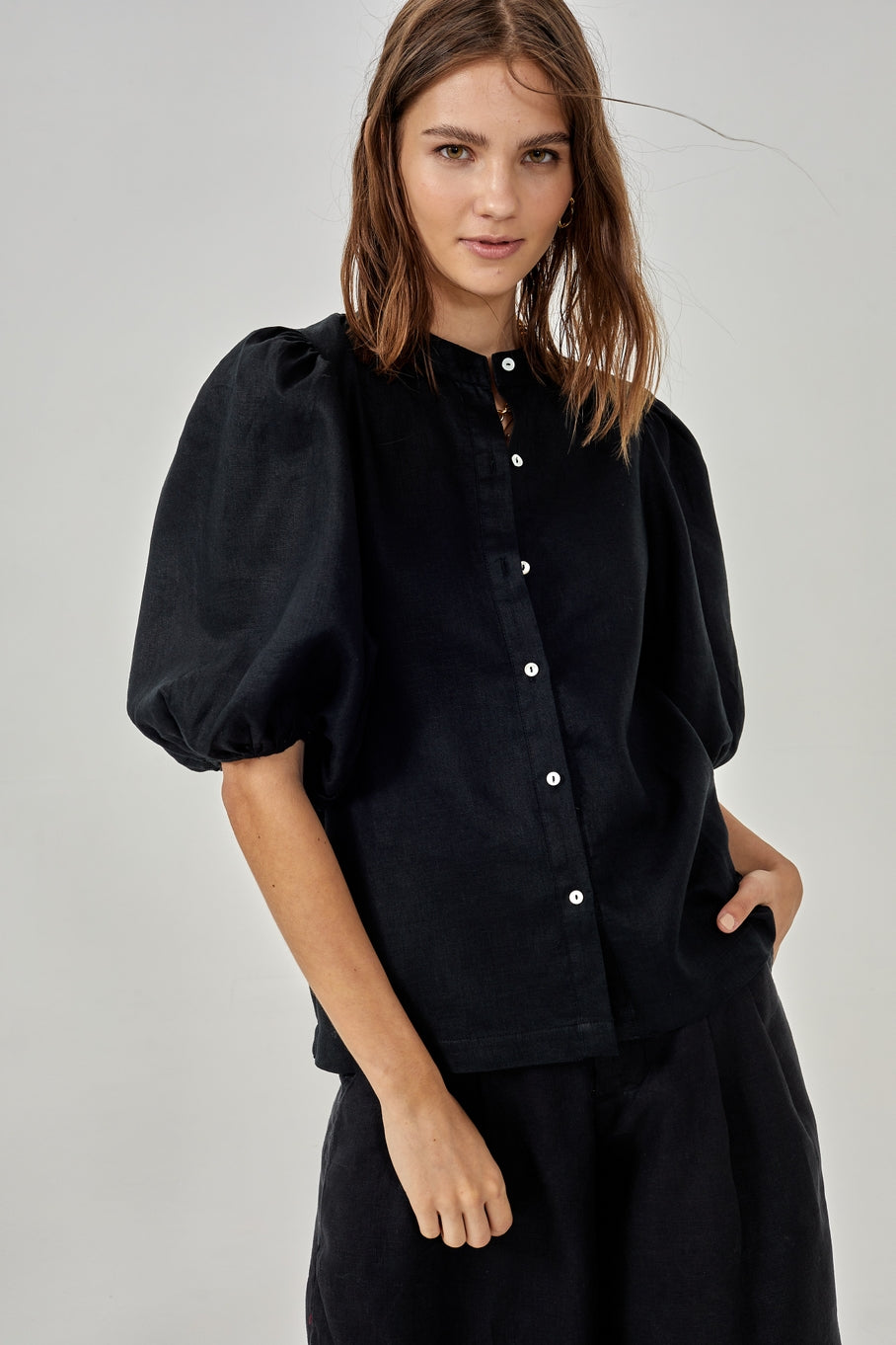 Bubble Shirt in Black, from Lanhtropy