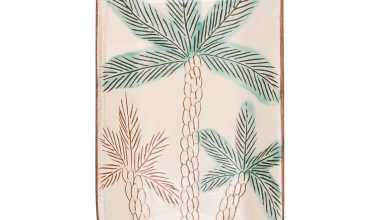 Ceramic Tray in Palm, from Kiliim