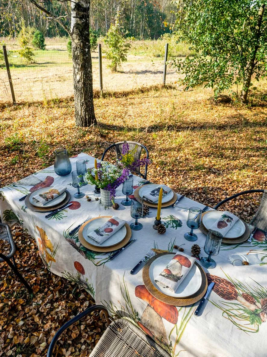 Forest Mushrooms Tablecloth, from Linoroom - Image 5