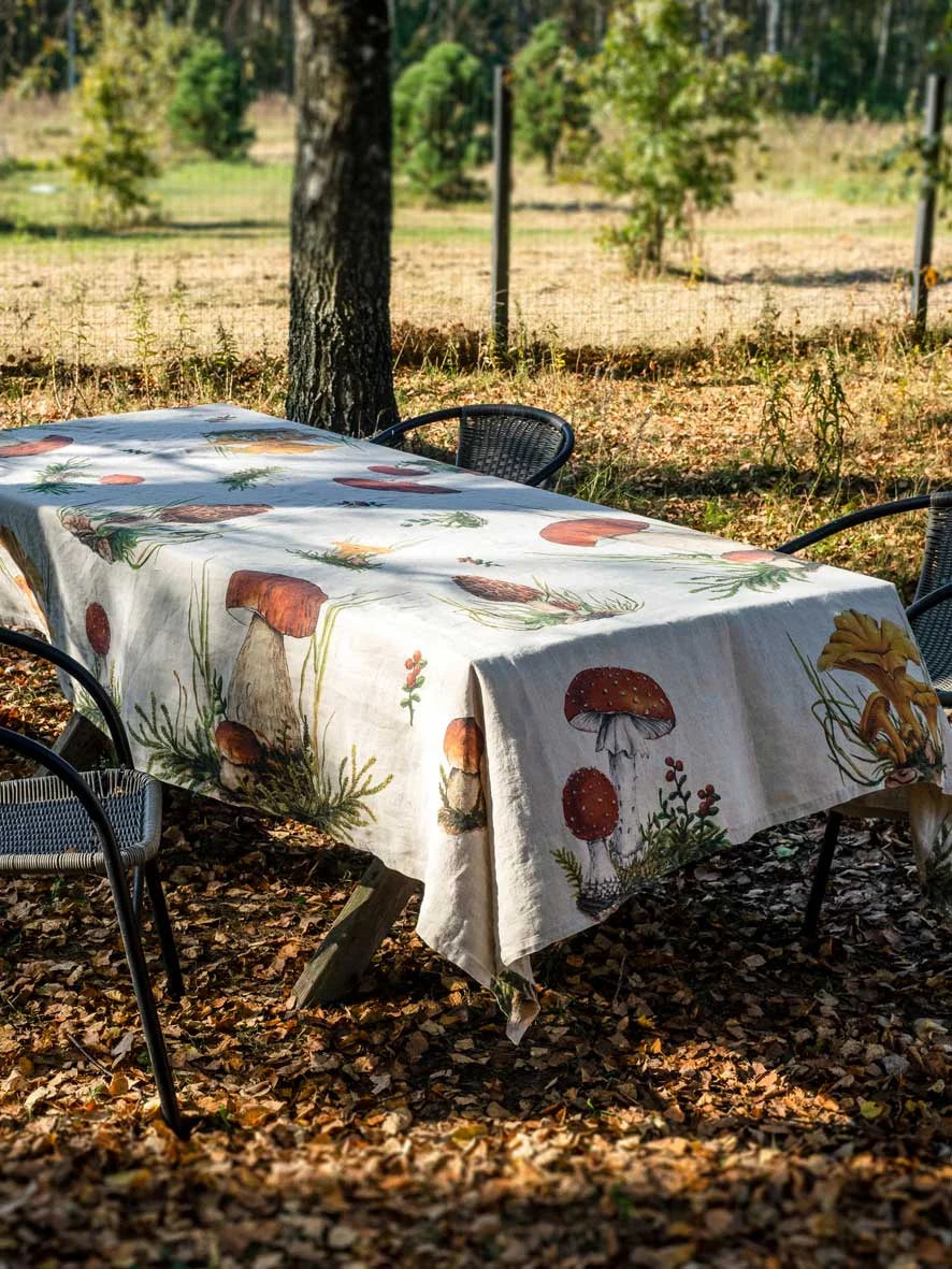Forest Mushrooms Tablecloth, from Linoroom - Image 4