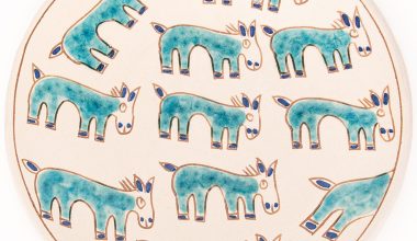 Large Pasture Donkey Ceramic Plate, from Kiliim