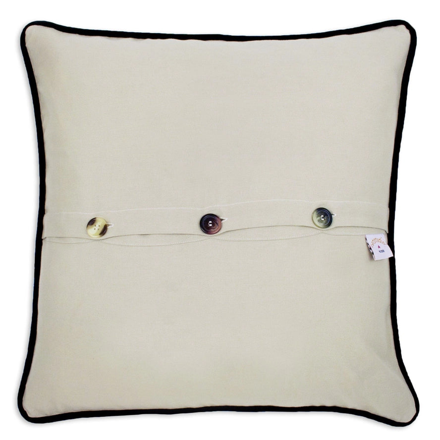 Connecticut Hand-Embroidered Pillow - Image 2