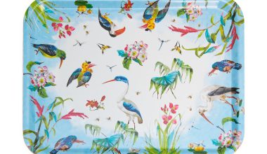Large Blue Birds Tray