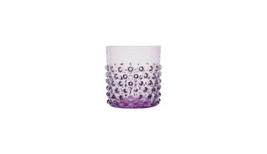 Hobnail Short Glass in Lila
