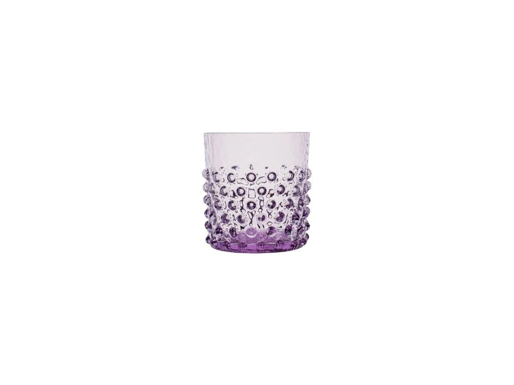 Hobnail Short Glass in Lila