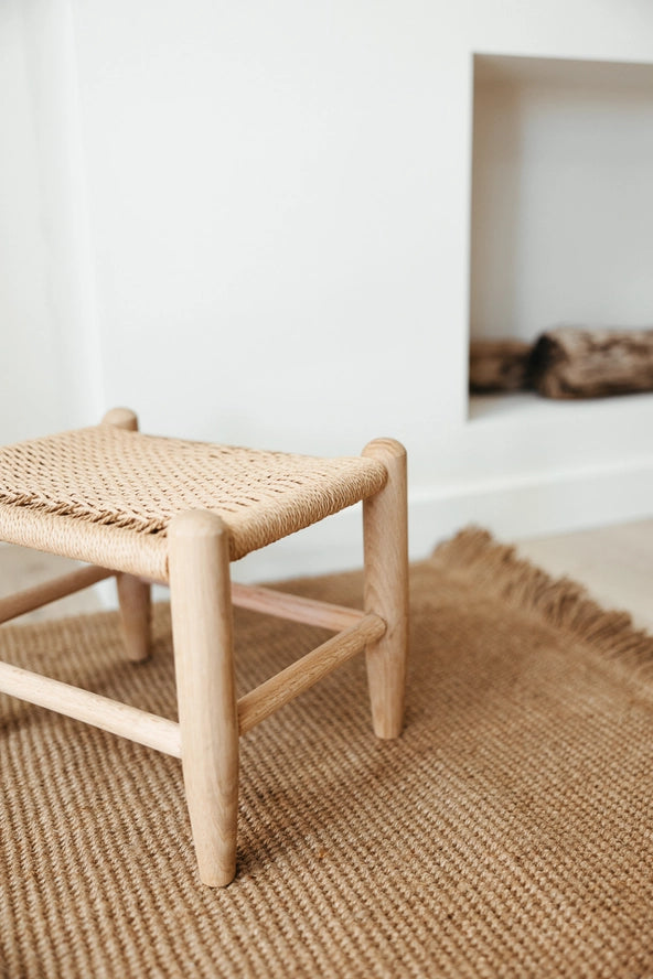 The Danish Cord Footstool in Natural - Image 6