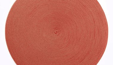 Round Placemat in Gold and Red, from Deborah Rhodes