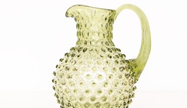 Paris Hobnail Jug in Olive Green