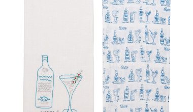 Set of 2 Martini Linen Tea Towels