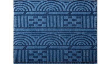 Adire Etched Diaspora Denim Placemat in Medium Denim, from Mi Cocina