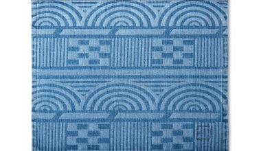 Adire Etched Diaspora Denim Placemat in Light Denim, from Mi Cocina