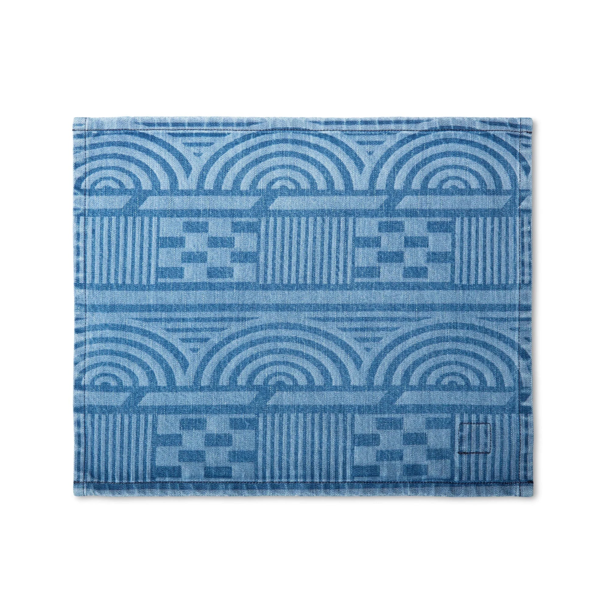 Adire Etched Diaspora Denim Placemat in Light Denim, from Mi Cocina