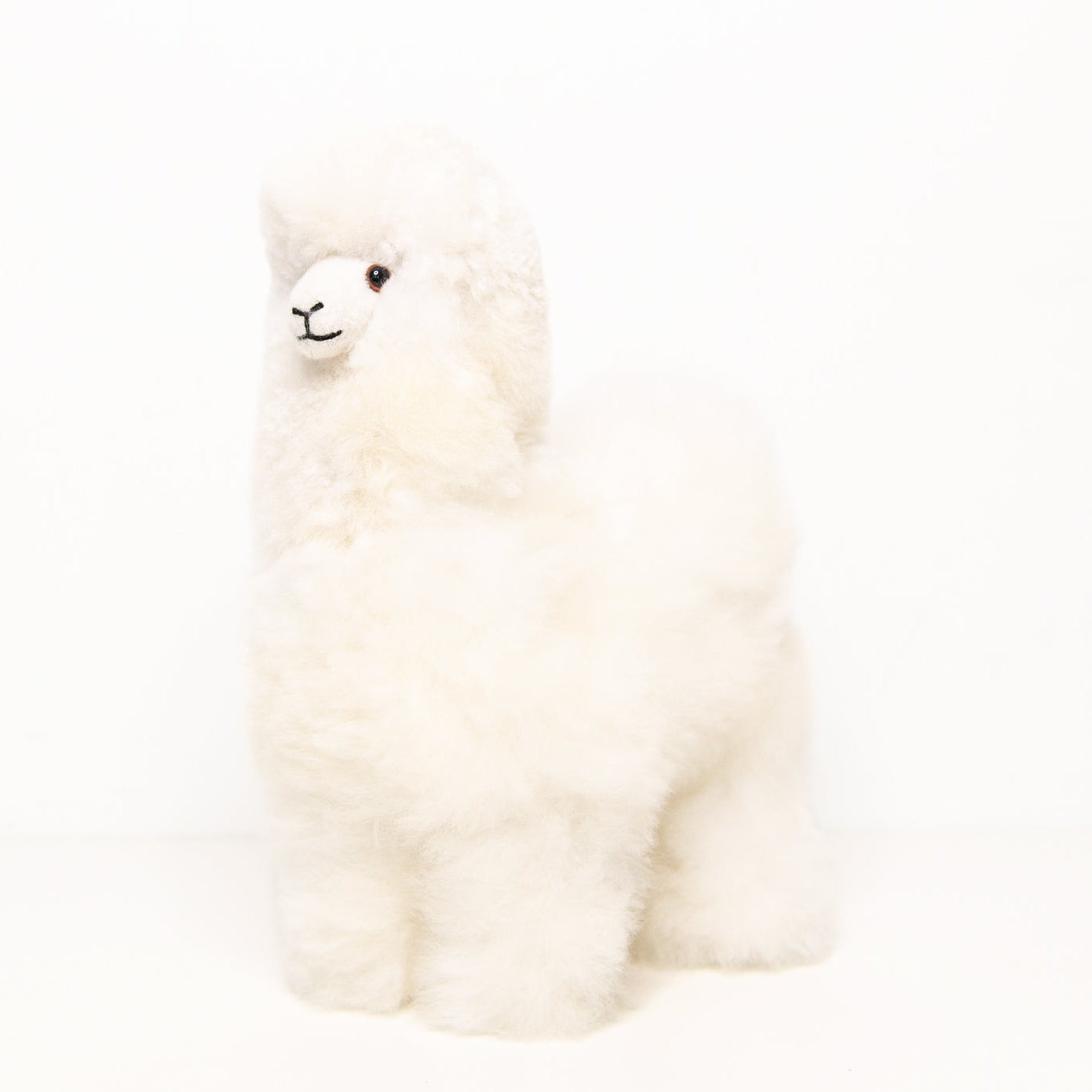 Medium Plush Alpaca in White - Image 2