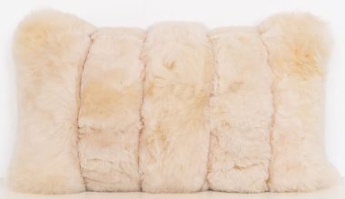 Alpaca Lumbar Stripe Pillow in Crema