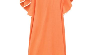 Beth Zephyr Dress in Orange, from Mapoesie