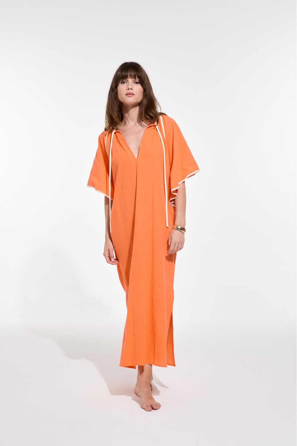Beth Zephyr Dress in Orange, from Mapoesie - Image 2
