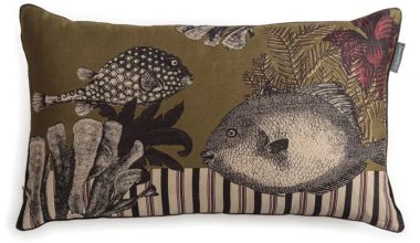 Large Bestiaire Fish Cushion