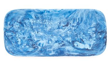 Classical Rectangular Platter in Denim Swirl, from Nashi Home