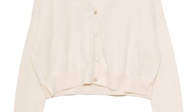 Cropped Cardigan in Off-White, from Organic by John Patrick