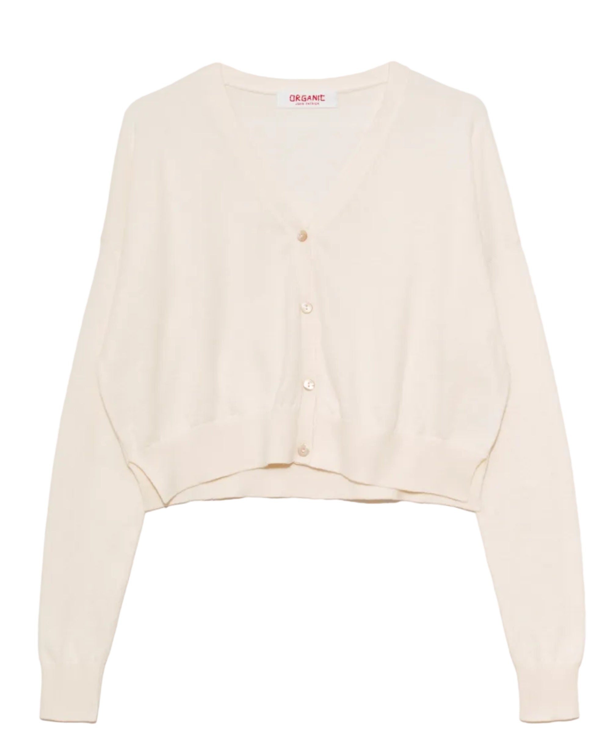 Cropped Cardigan in Off-White, from Organic by John Patrick