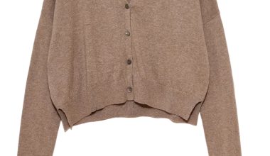 Cropped Cardigan in Toffee, from Organic by John Patrick