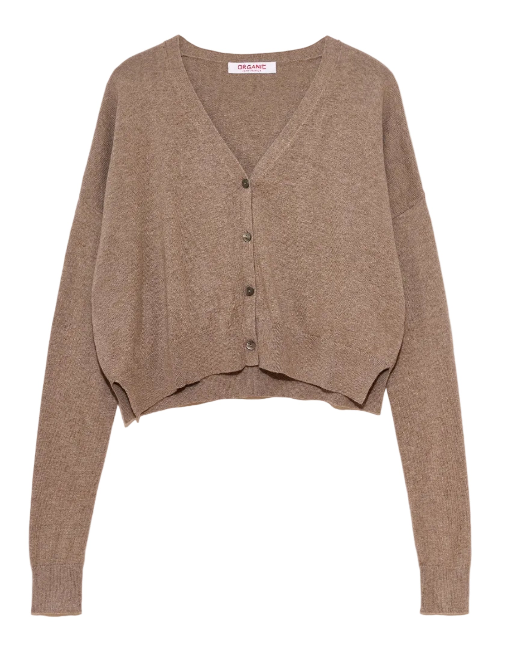 Cropped Cardigan in Toffee, from Organic by John Patrick