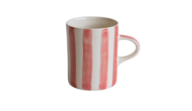 Candy Sripe Demi Mug in Rose