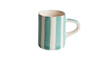 Candy Stripe Espresso Cup in Mint