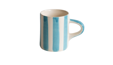 Candy Stripe Espresso Cup in Turquoise