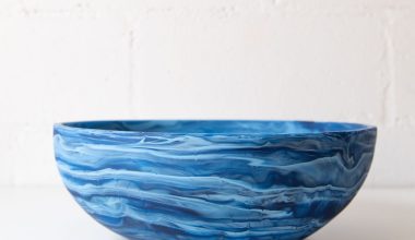 Large Wave Bowl in Denim Swirl, from Nashi Home