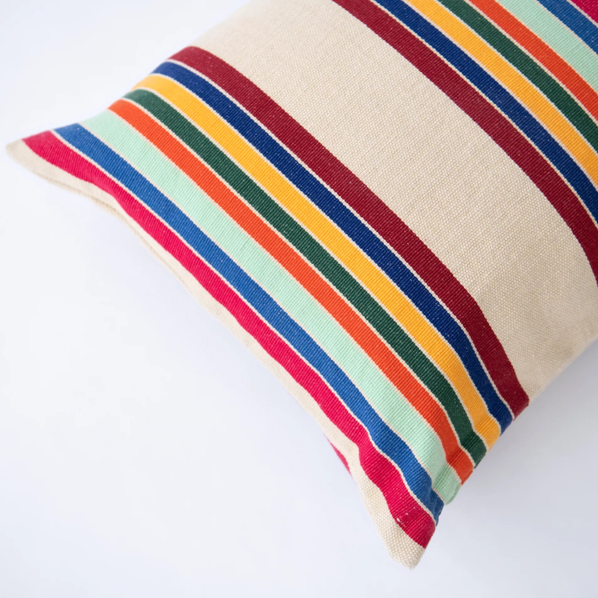 Pillow in Cranberry Stripe 14" x 20" - Image 3