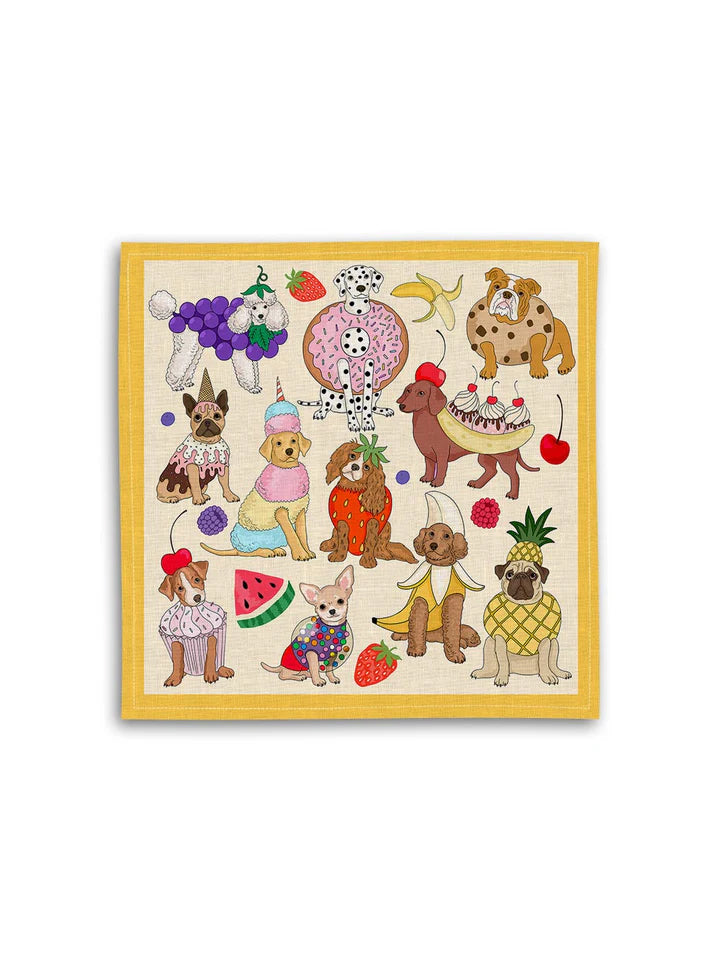 Dog Dessert Set of 4 Napkins, from Avenida Home - Image 5