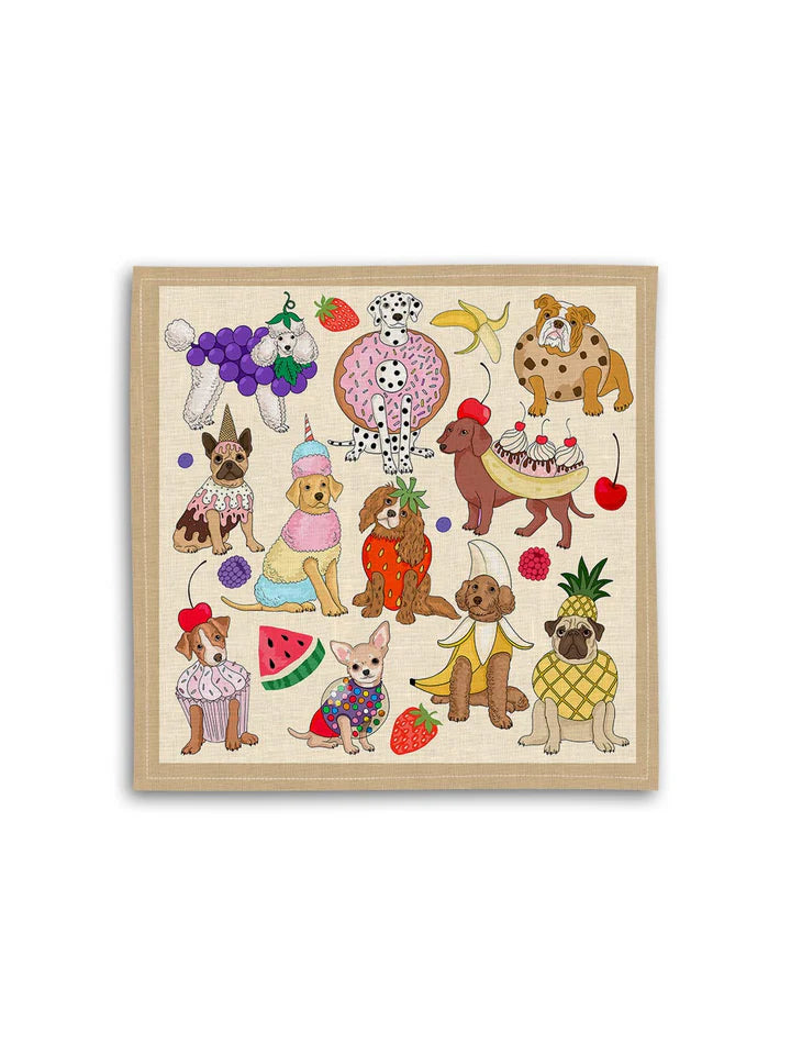 Dog Dessert Set of 4 Napkins, from Avenida Home - Image 2