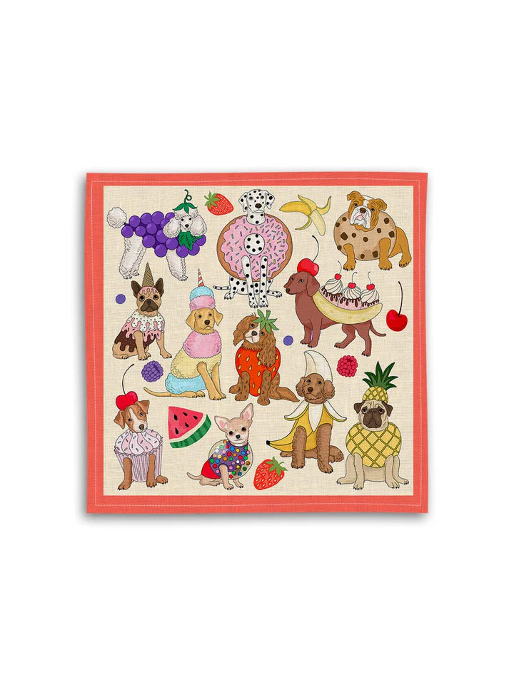 Dog Dessert Set of 4 Napkins, from Avenida Home - Image 3
