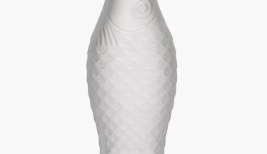 Fish & Fish Carafe in Frosted White