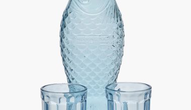 Fish Carafe and Glass Set in Blue