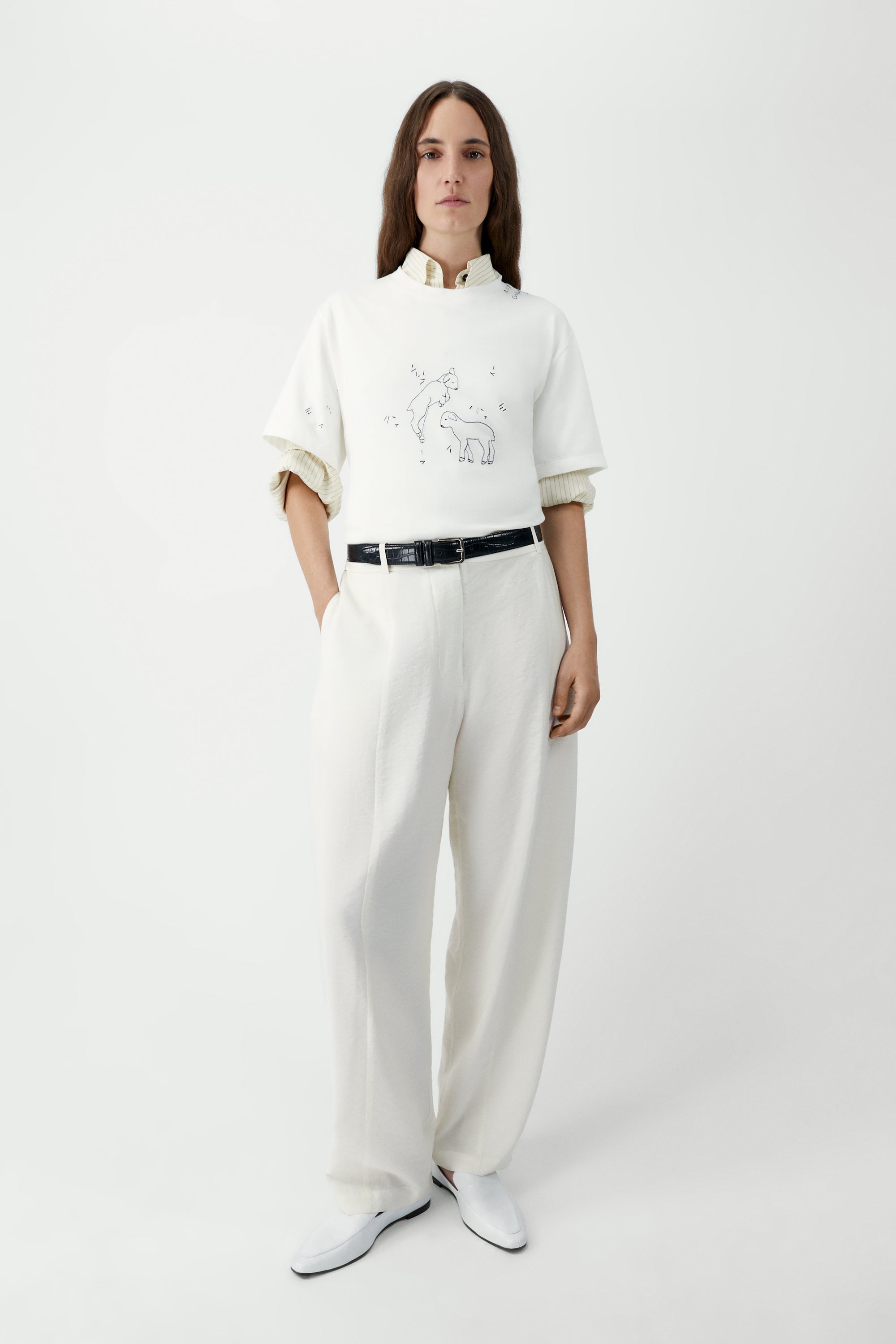 Embroidered Cordera T-shirt in White, from Cordera - Image 4
