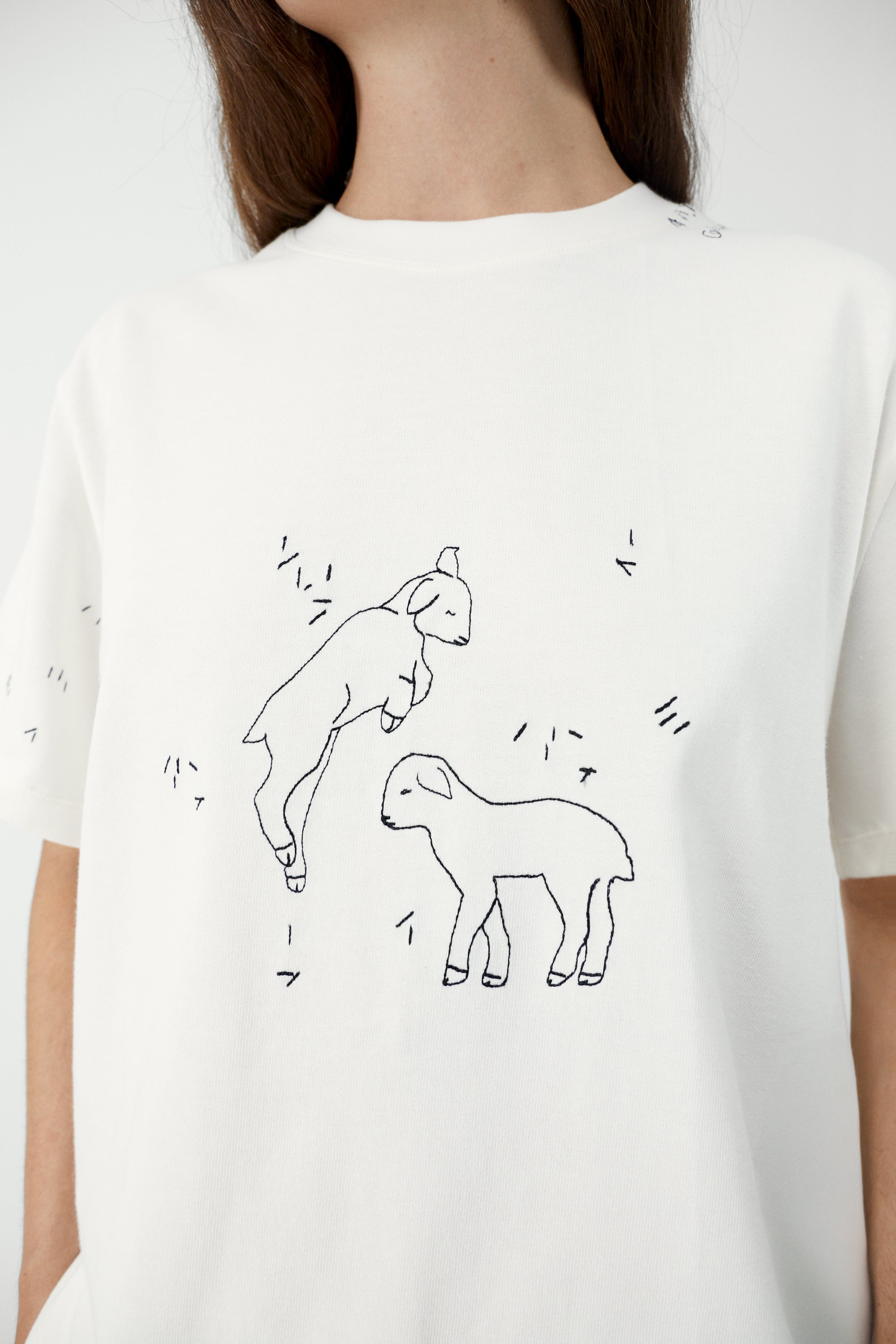 Embroidered Cordera T-shirt in White, from Cordera - Image 2