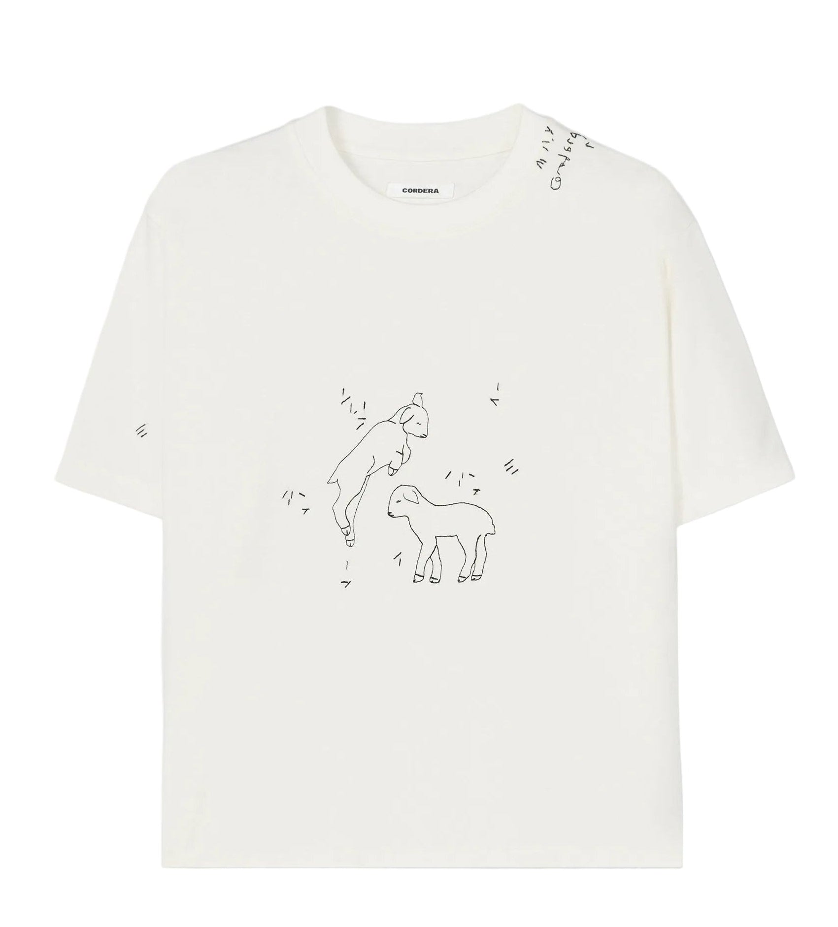 Embroidered Cordera T-shirt in White, from Cordera