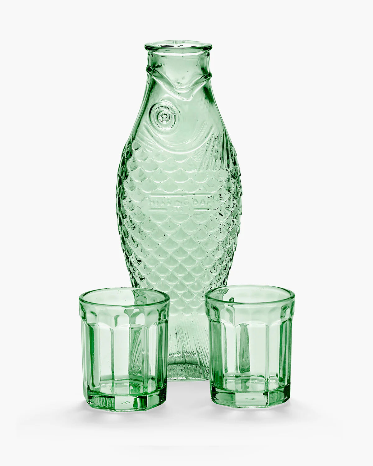 Fish Carafe and Glass Set in Green