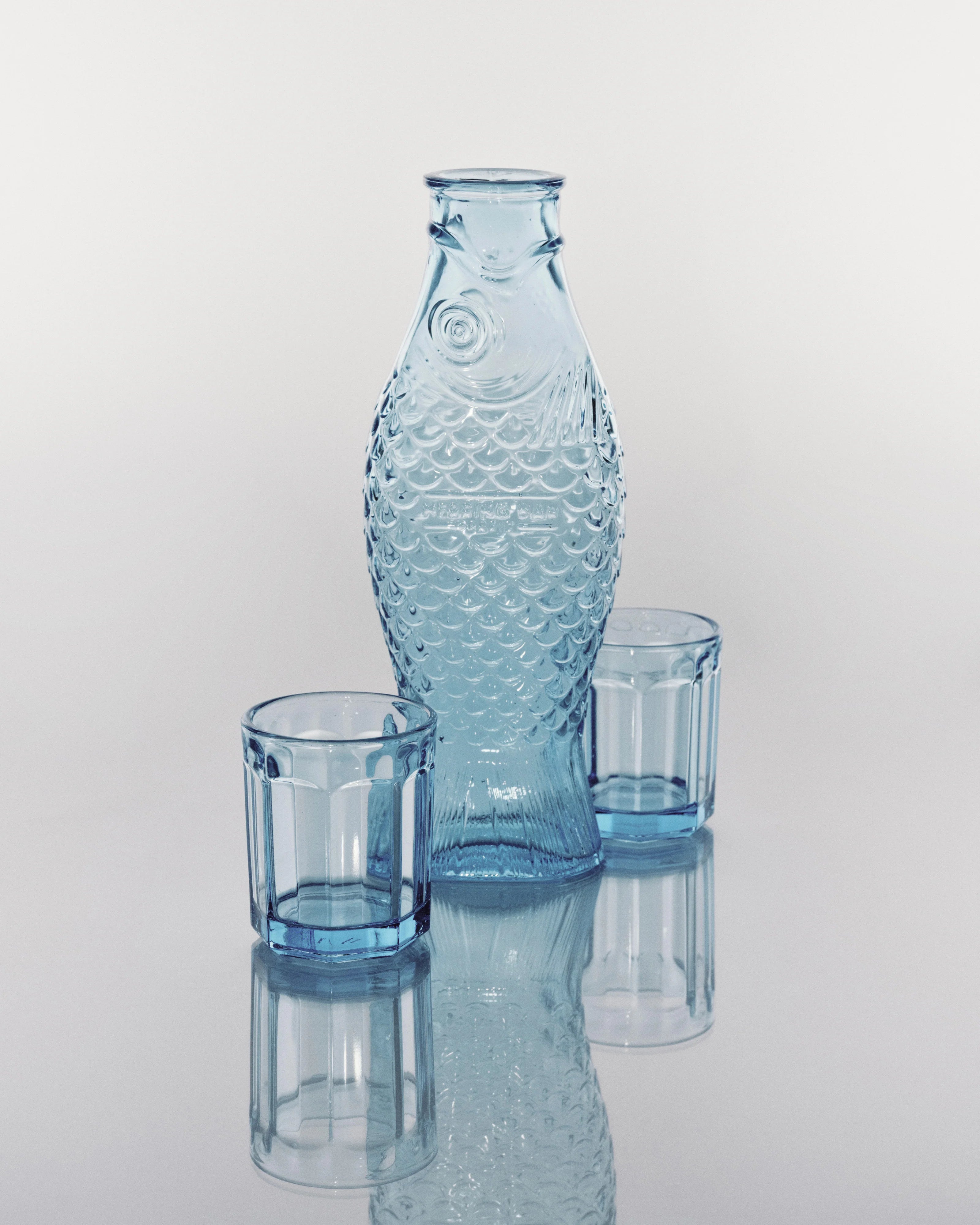 Fish Carafe and Glass Set in Blue - Image 2